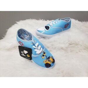NEW Disney WALL-E & Eve Women's Sneakers Size 5 Lace Up Blue Robot‎